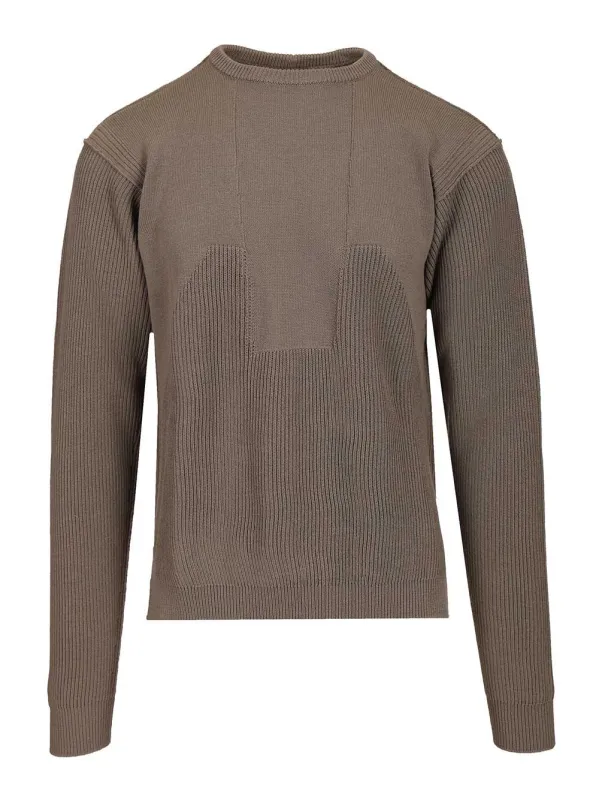 Crew Neck Wool Sweater Knitwear Beige sold by Wanan Luxury