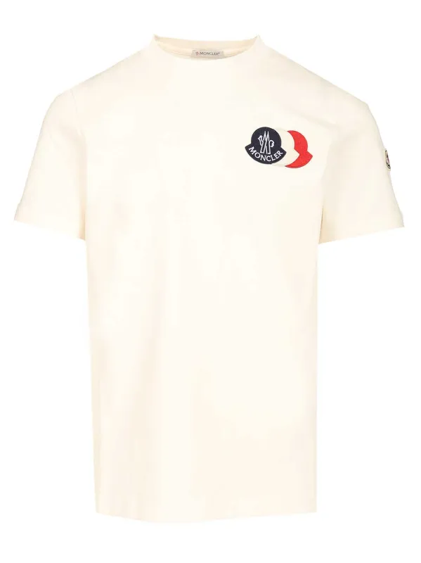 With Embroidered Tricolour Logo T-Shirt White sold by Wanan Luxury