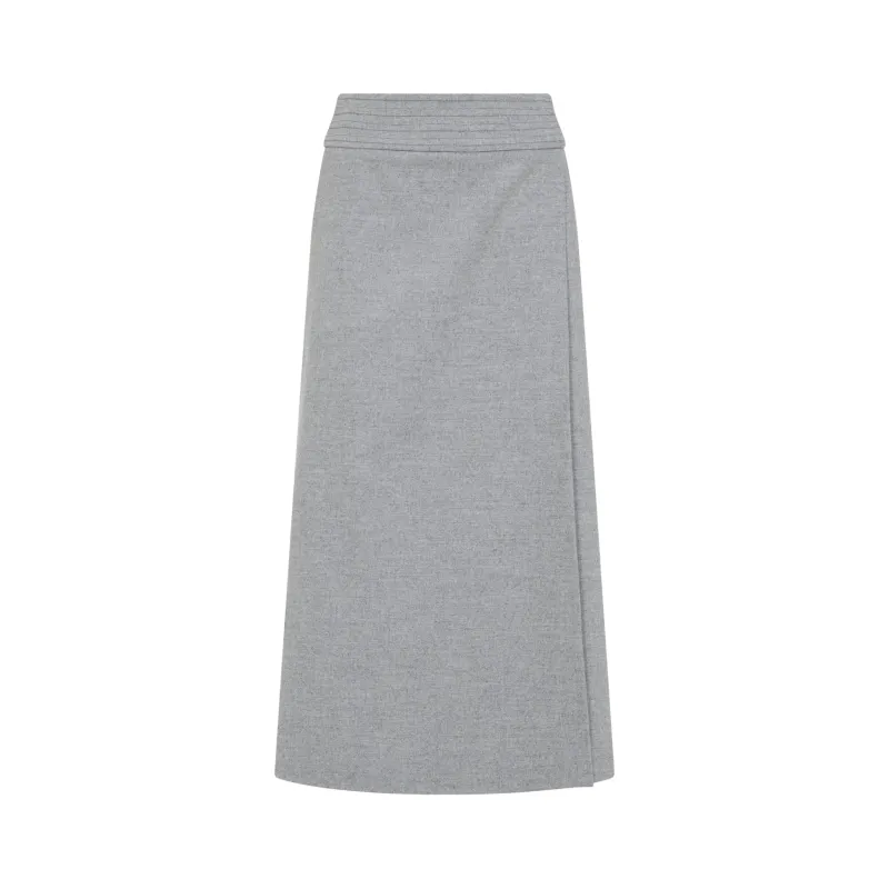 Midi Skirts Grey sold by Wanan Luxury