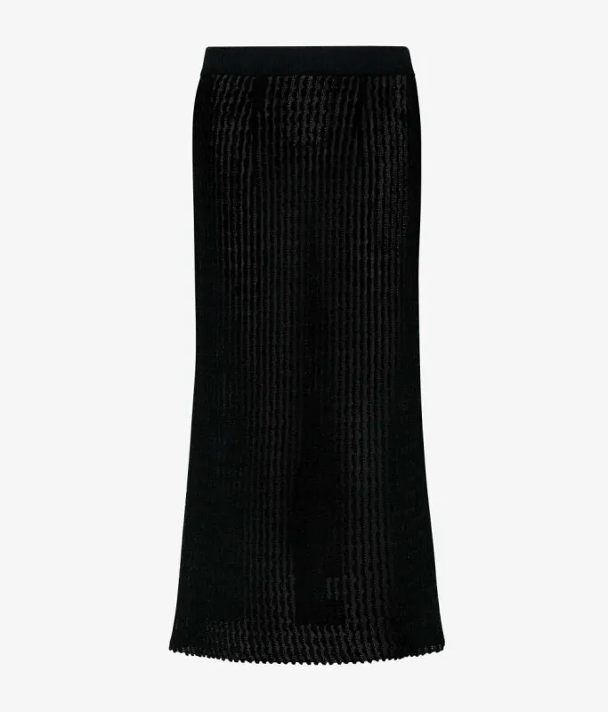 Ribbed Knit Midi Skirt sold by Wanan Luxury
