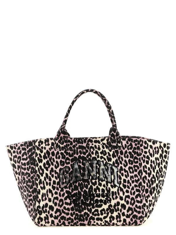 Leopard Sequin Xxl Tote Tote Bag Pink sold by Wanan Luxury