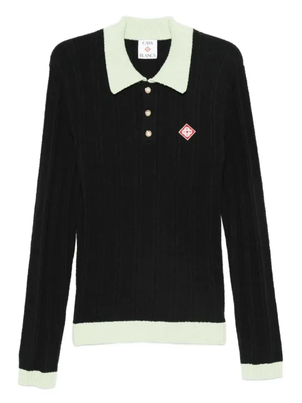 Ribbed Knit Polo sold by Wanan Luxury