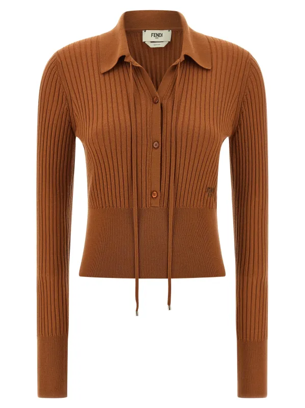 Ribbed Sweater Sweaters And Cardigans Brown sold by Wanan Luxury