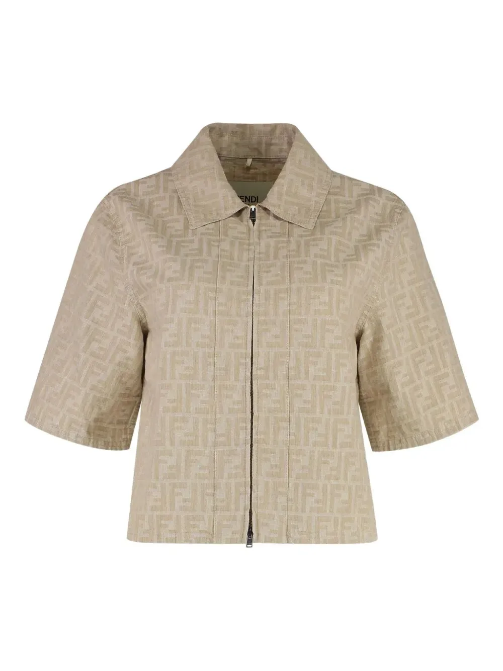 Ff Chambray Denim Cropped Jacket sold by Wanan Luxury