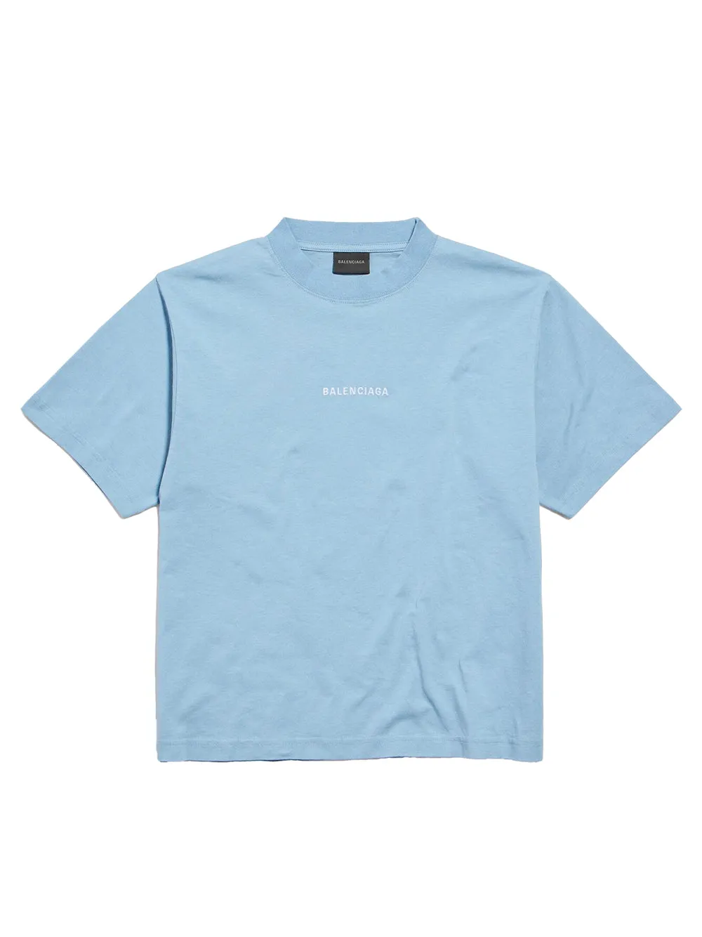 Women`S Balenciaga Back T-Shirt Medium Fit In Light Blue/White sold by Wanan Luxury