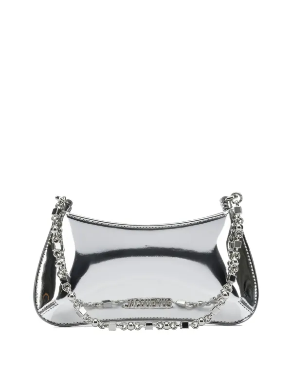 Le Petit Bisou Chaine Shoulder Bags Silver sold by Wanan Luxury