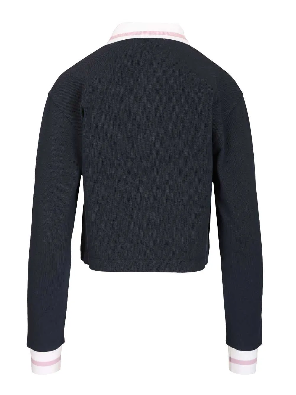 Long-Sleeved Cotton Piqué Polo Shirt Blue sold by Wanan Luxury product image thumbnail 2