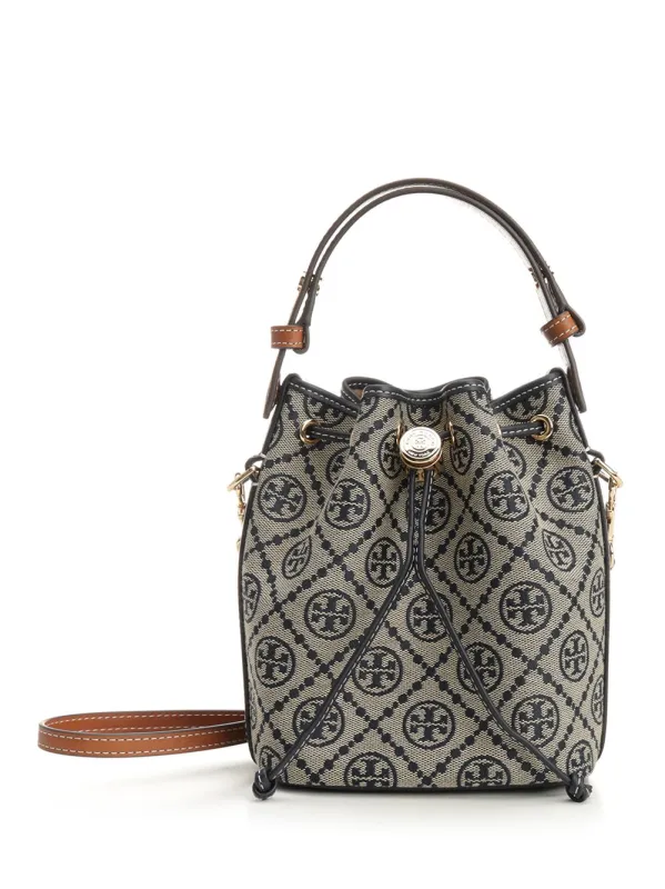 T Monogram Handbags Brown made by Tory Burch