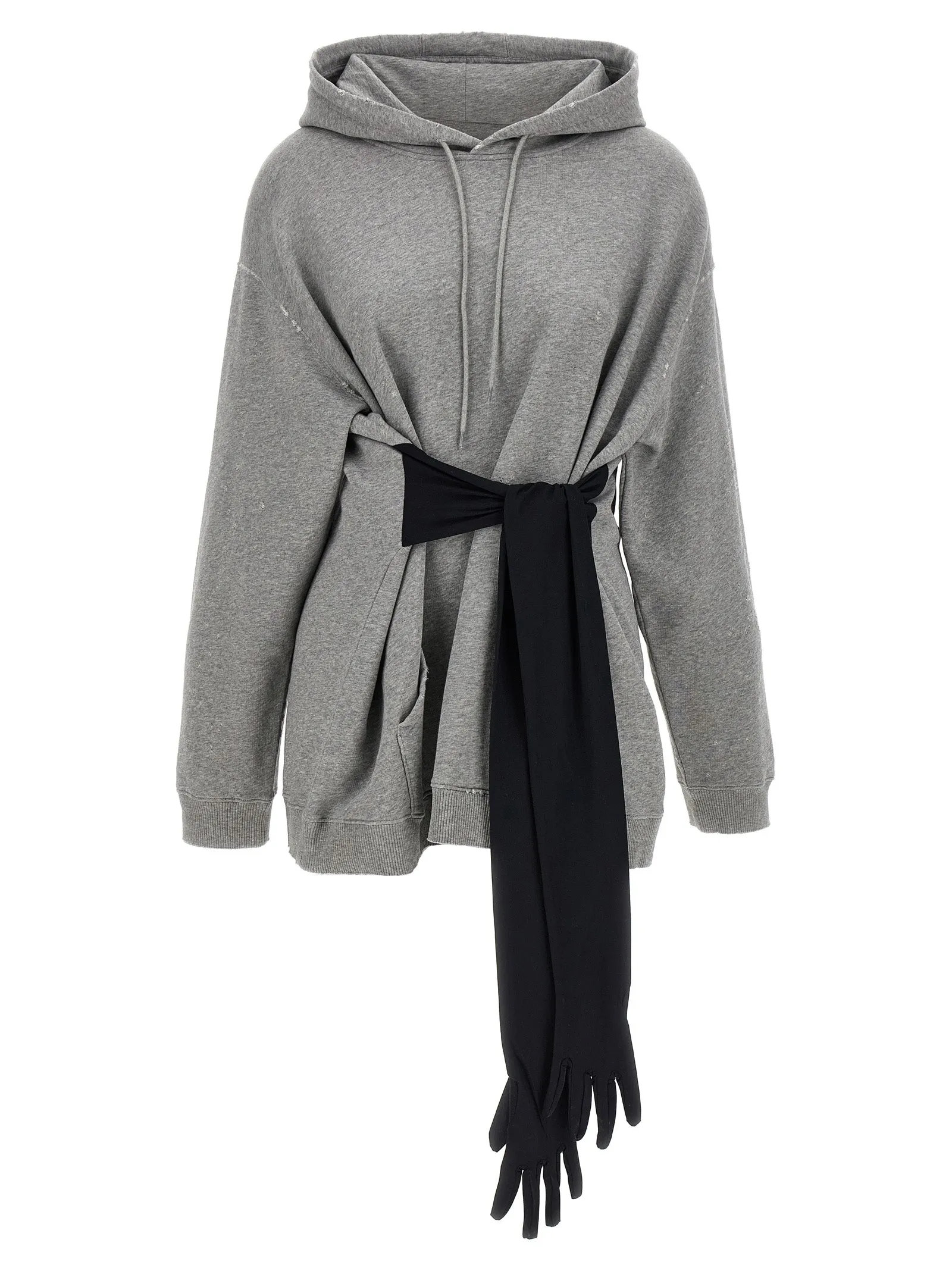 Hoodie Dress With Gloves Dresses Gray sold by Wanan Luxury