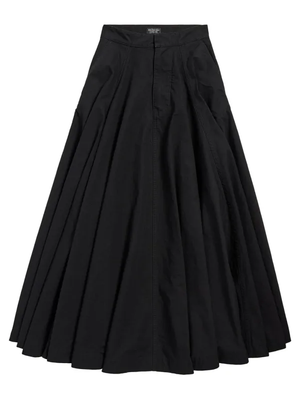 Women`S Godet Maxi Skirt In Black sold by Wanan Luxury