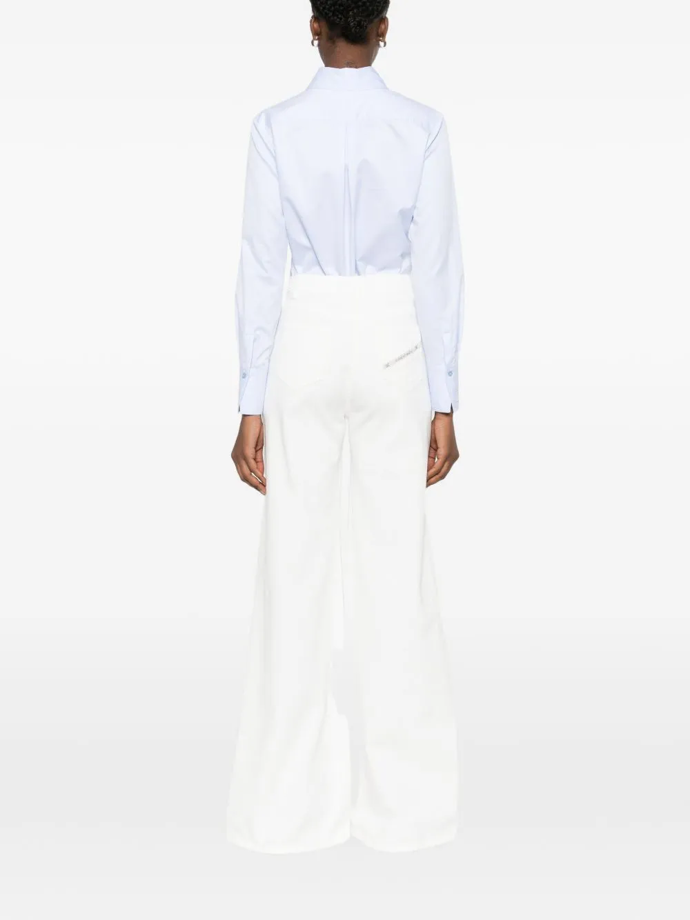 Flared Leg Denim Jeans sold by Wanan Luxury product image thumbnail 3