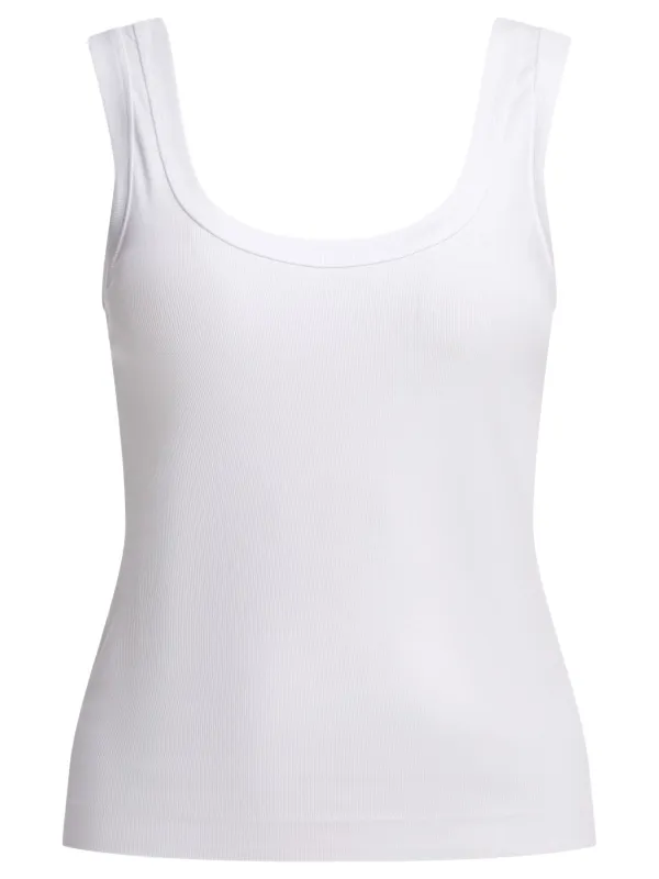 Jersey Tank Top With Jewel Tops White sold by Wanan Luxury