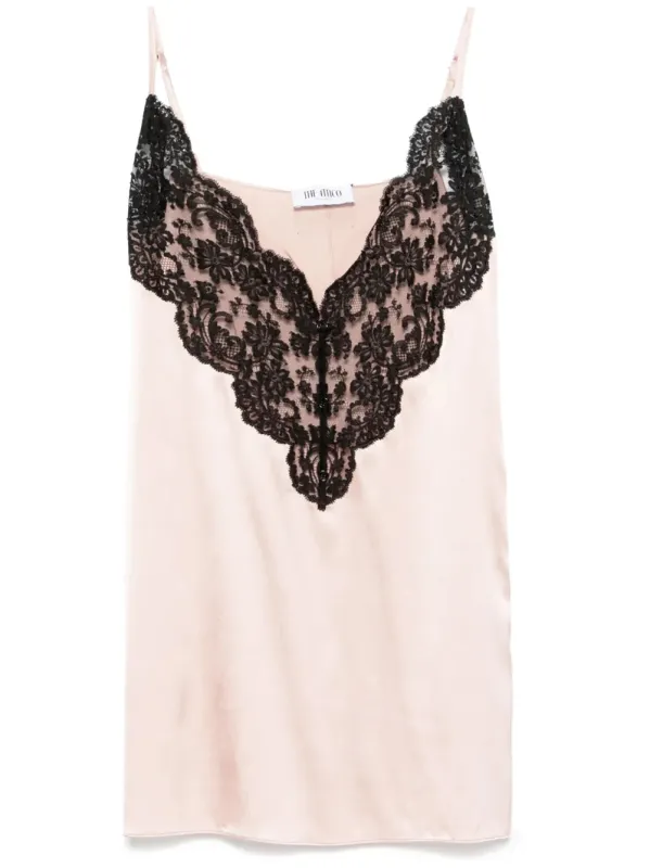 Mini Dress With Lace Inserts made by The Attico