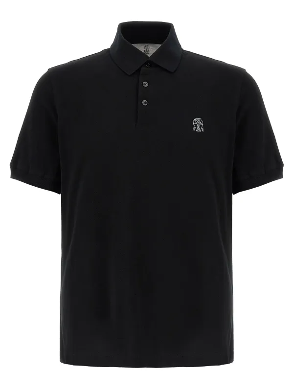 Piqué Shirt Polo Black sold by Wanan Luxury