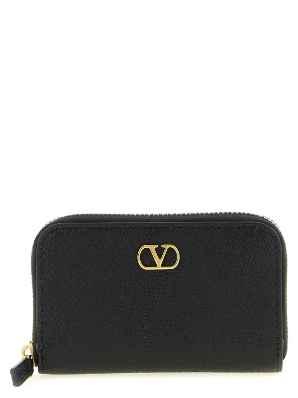 Valentino Garavani Vlogo Signature Cardholder Wallets And Card Holders Black sold by Wanan Luxury