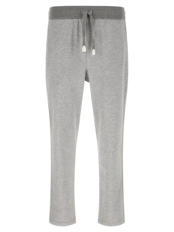 Piqué Cotton Joggers Pants Gray sold by Wanan Luxury