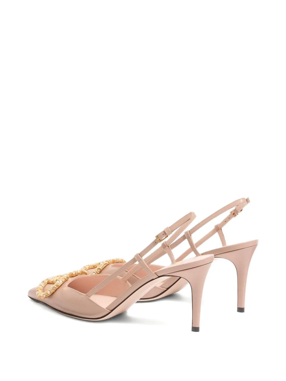 Vlogo Signature Leather Slingback Pumps sold by Wanan Luxury product image thumbnail 3