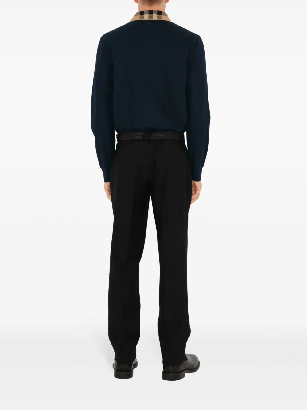 Check Collar Cotton Polo Shirt sold by Wanan Luxury product image thumbnail 3