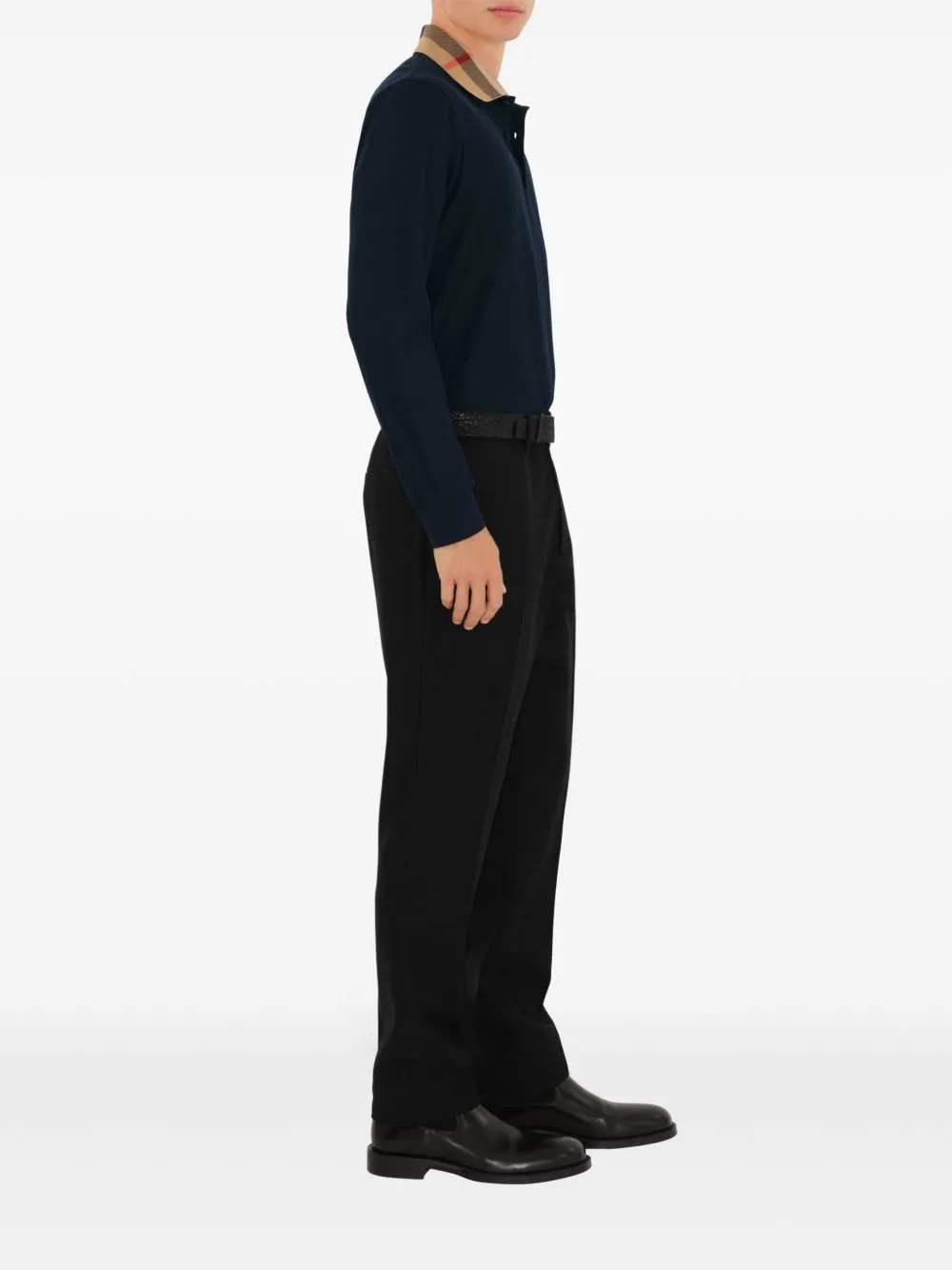 Check Collar Cotton Polo Shirt sold by Wanan Luxury product image thumbnail 2