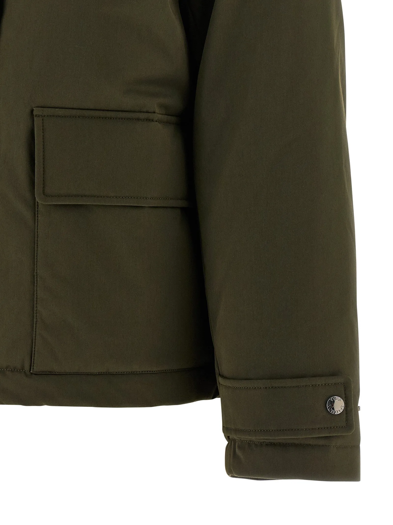 Merino Shearling Hooded Parka Puffer Jackets Green sold by Wanan Luxury product image thumbnail 4
