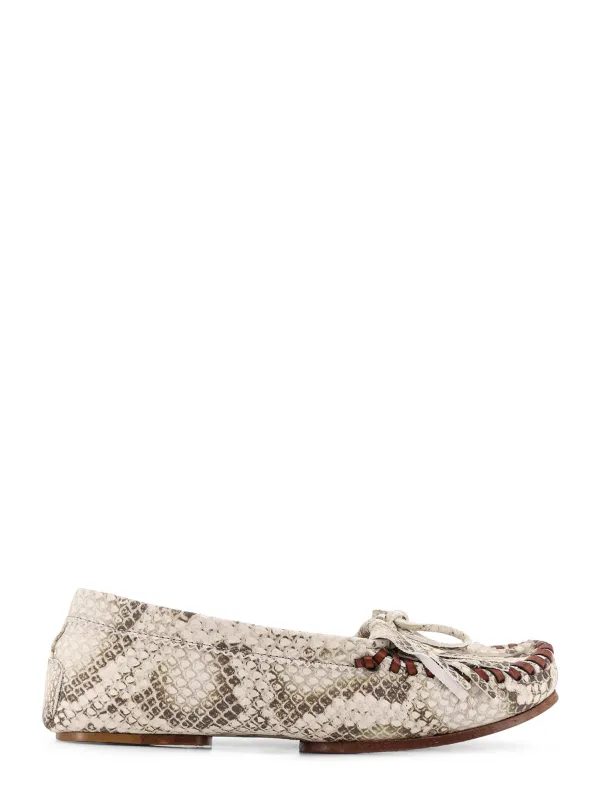 Indiana Leather Loafers With Croco Print sold by Wanan Luxury