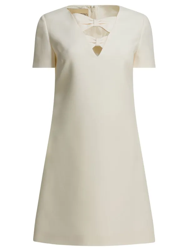 Wool Blend Short Dress Dresses White made by Valentino Garavani