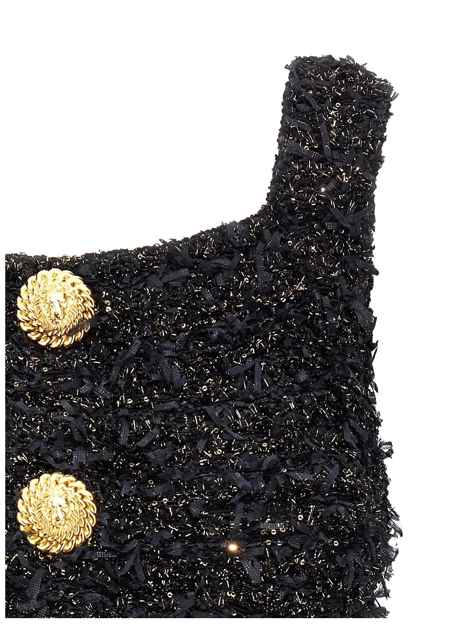 Lurex Tweed Top Tops Black sold by Wanan Luxury product image thumbnail 3