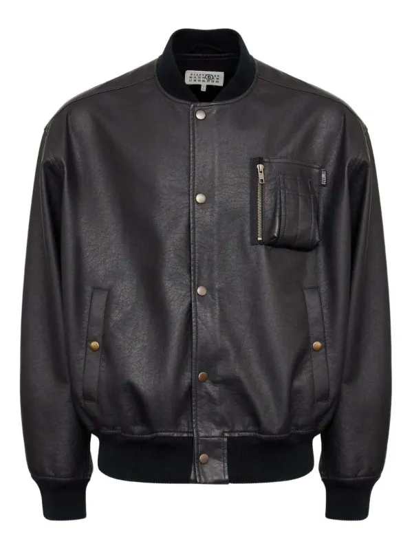 Faux Leather Bomber Jacket sold by Wanan Luxury