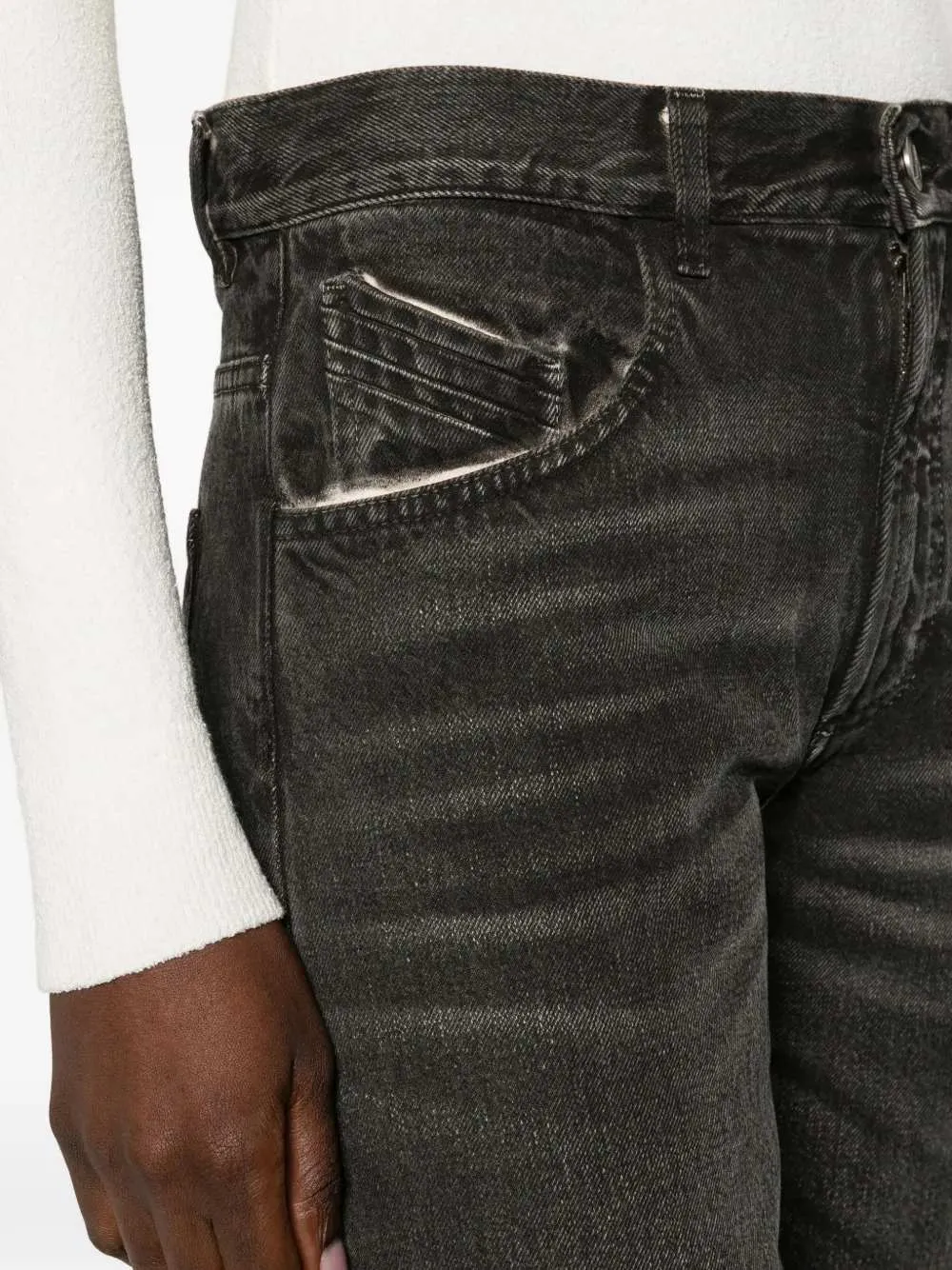 Black Cotton Jeans sold by Wanan Luxury product image thumbnail 5