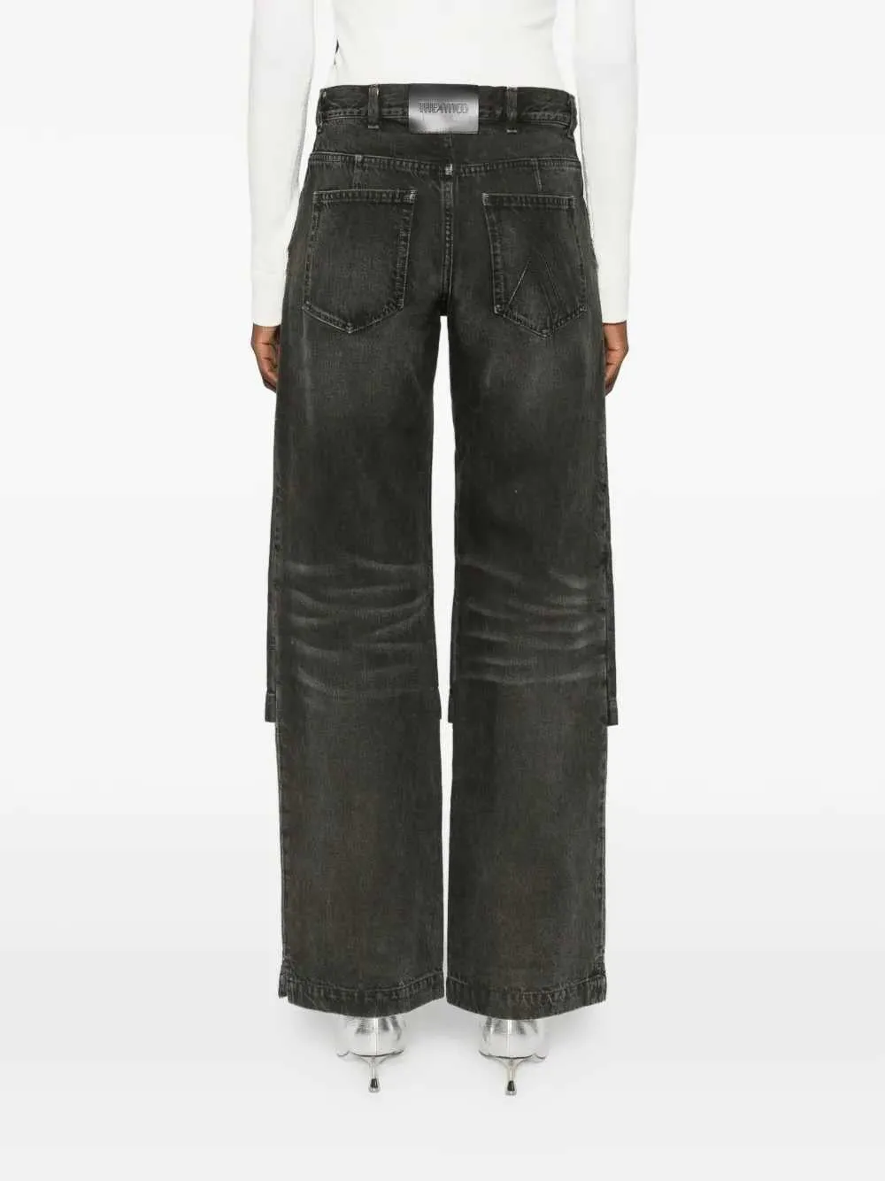 Black Cotton Jeans sold by Wanan Luxury product image thumbnail 4