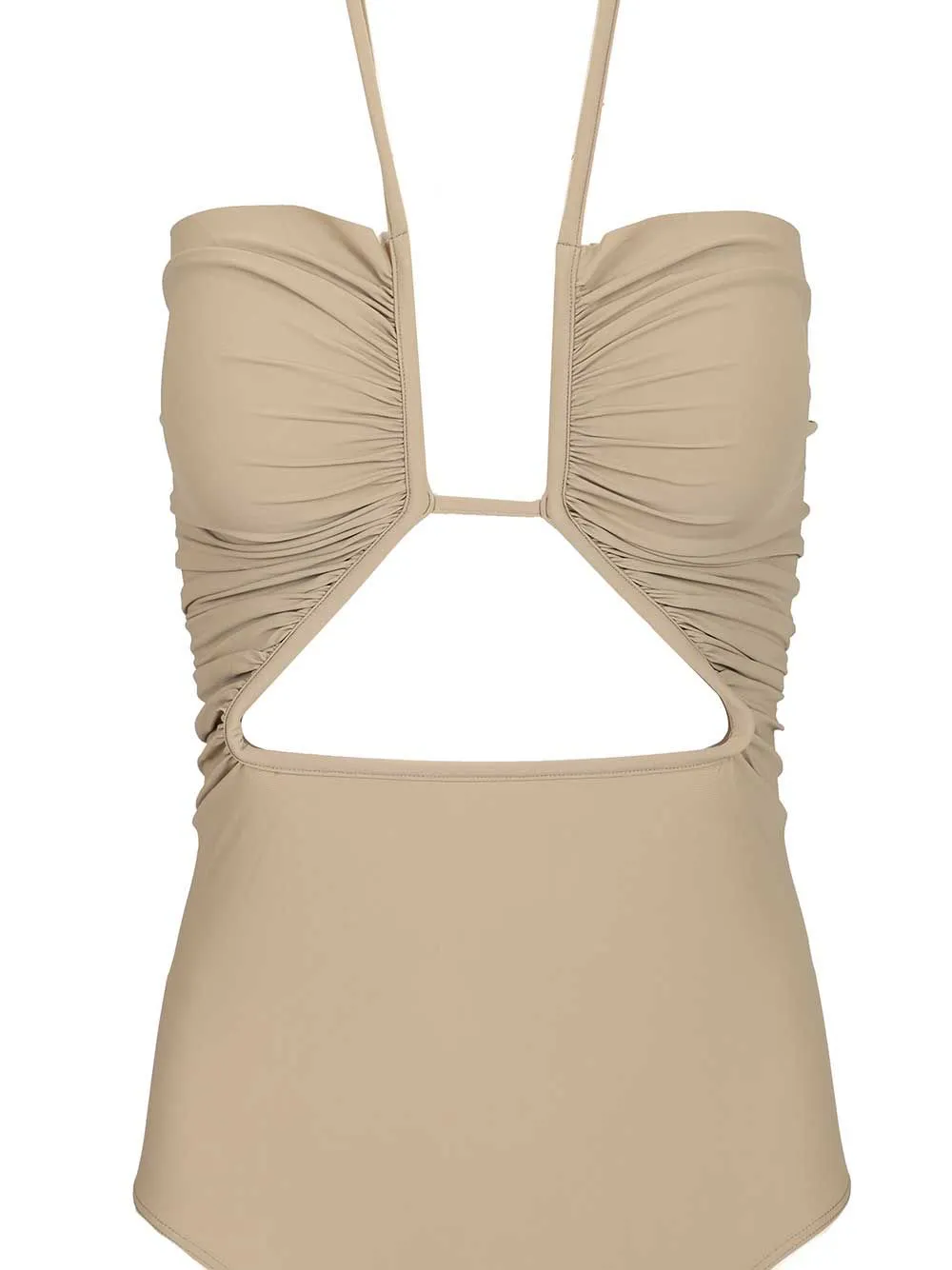 Prong One-Piece Swimsuit With Cut-Out Swimwear Beige sold by Wanan Luxury product image thumbnail 3