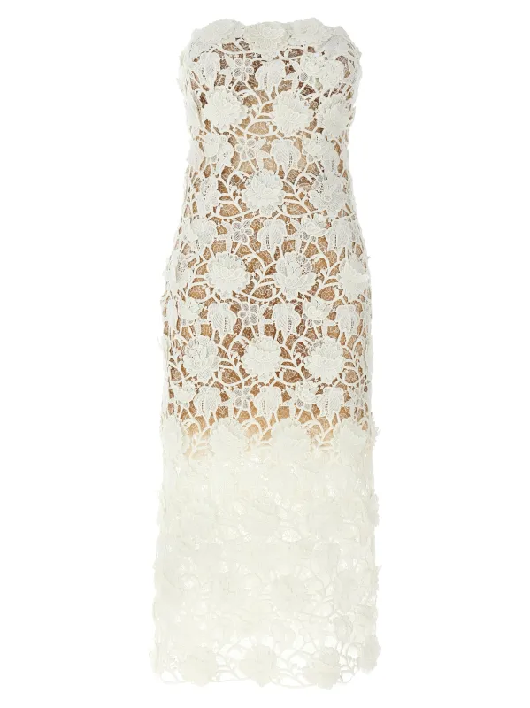 Macramé Lace Dress Dresses White sold by Wanan Luxury