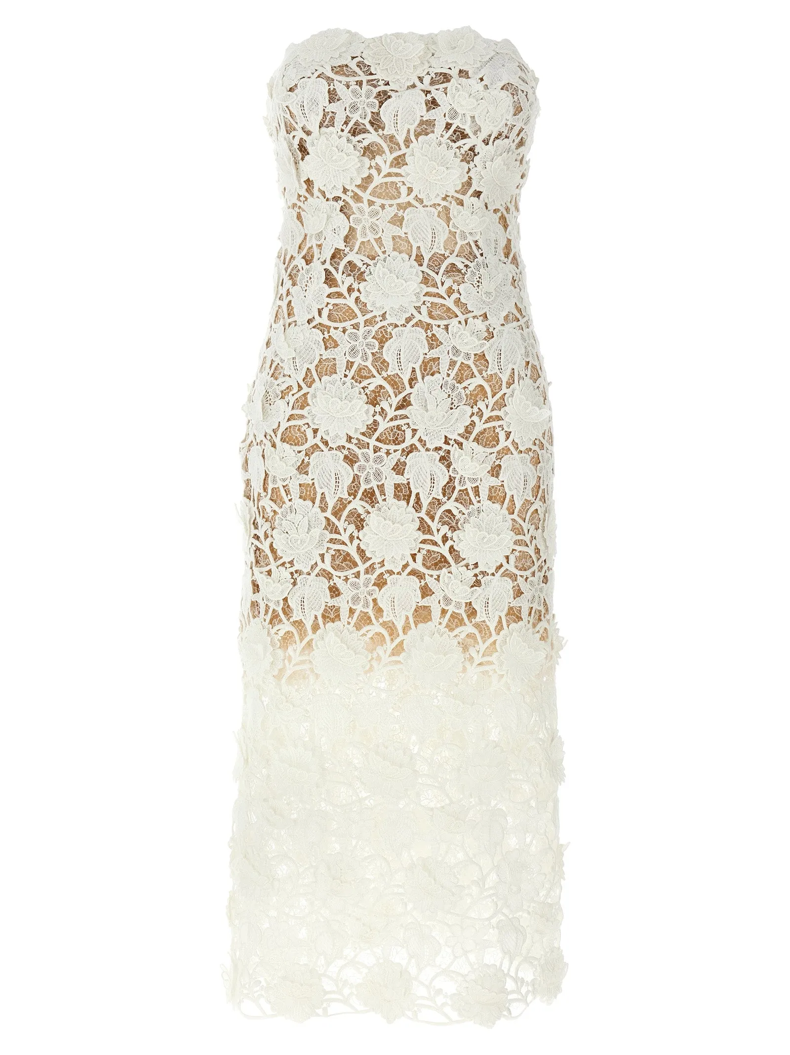 Macramé Lace Dress Dresses White sold by Wanan Luxury
