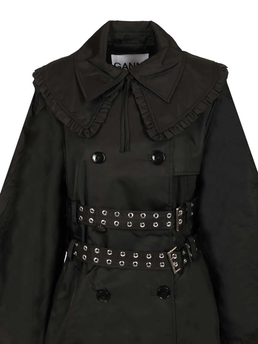 Duchesse Nylon Trenchcoat Coats Black sold by Wanan Luxury product image thumbnail 4