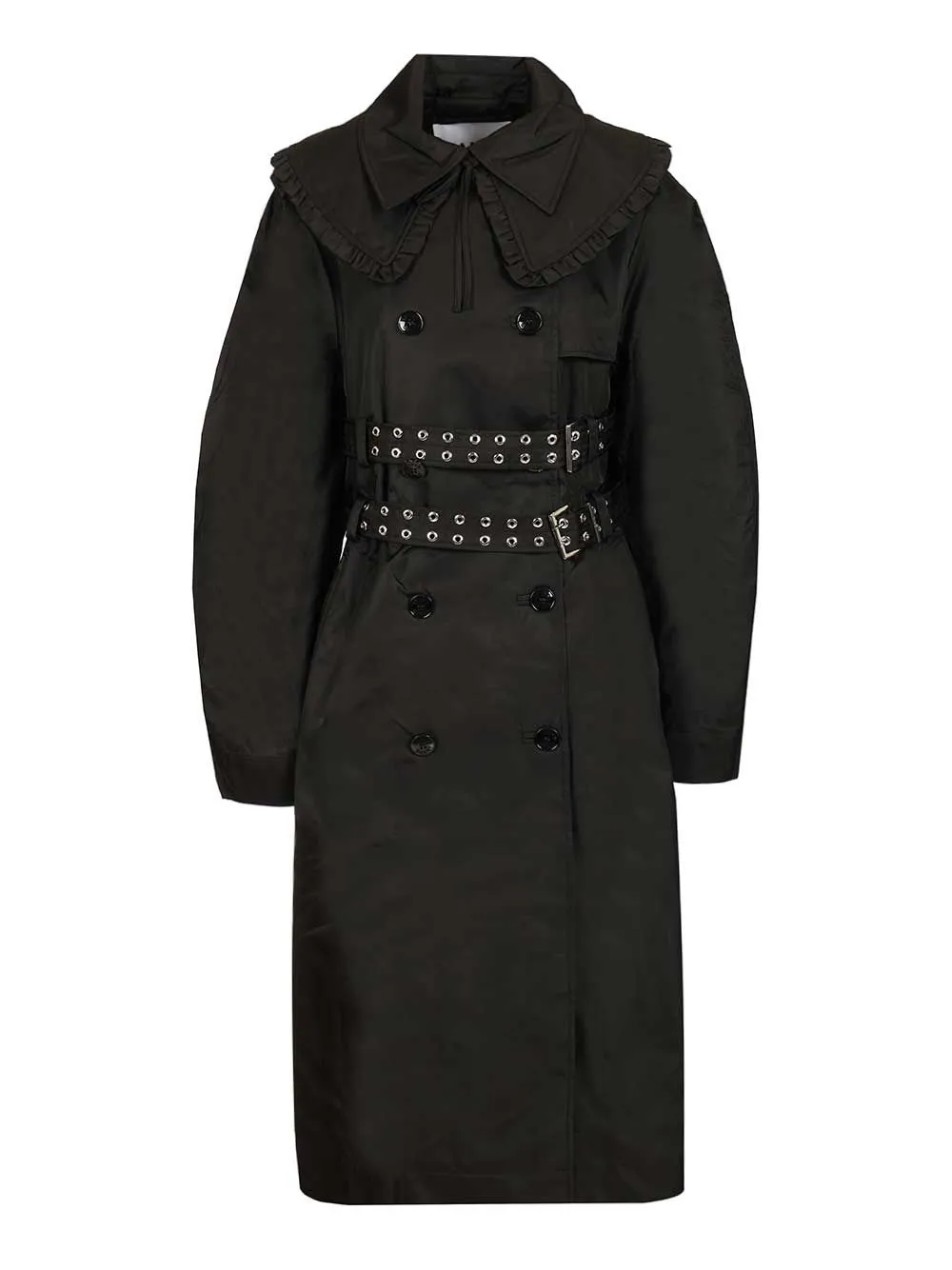 Duchesse Nylon Trenchcoat Coats Black sold by Wanan Luxury