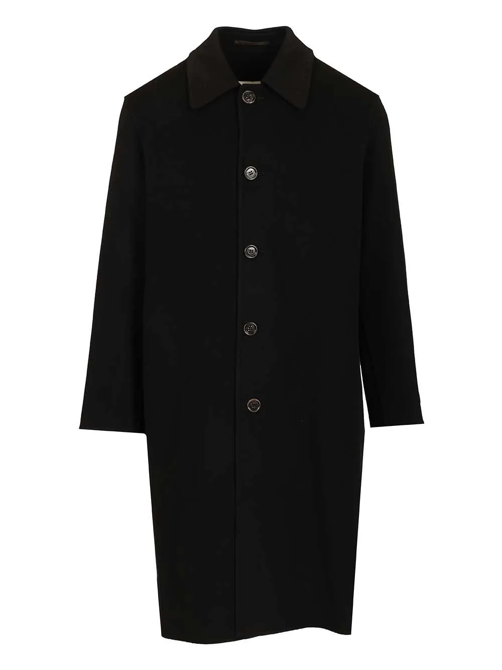 Single-Breasted Wool Coat Coats Black sold by Wanan Luxury