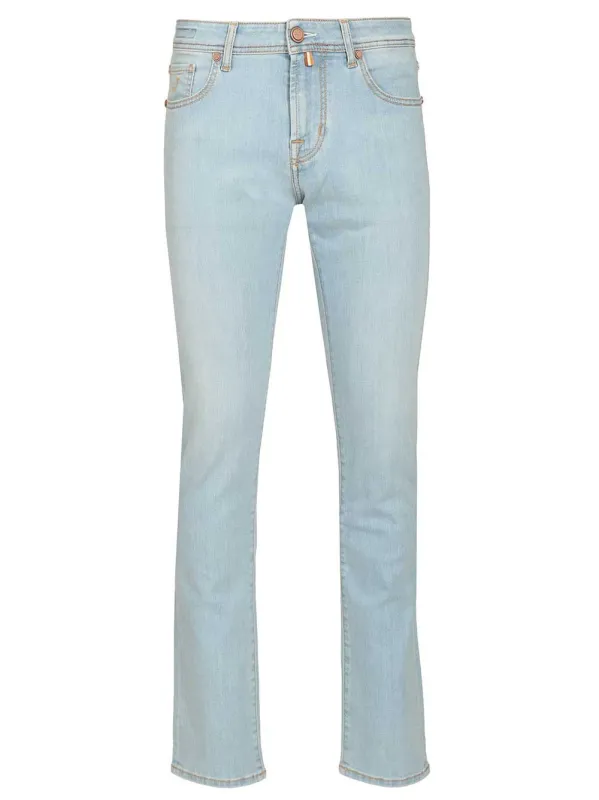 Pant 5 Pkt Slim Fit With Zipper Bard Fast B1 Salpa Gialla 10 Oz Jeans Light Blue sold by Wanan Luxury