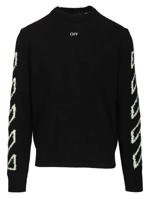 Arrow Embroidery Sweater Knitwear Black sold by Wanan Luxury