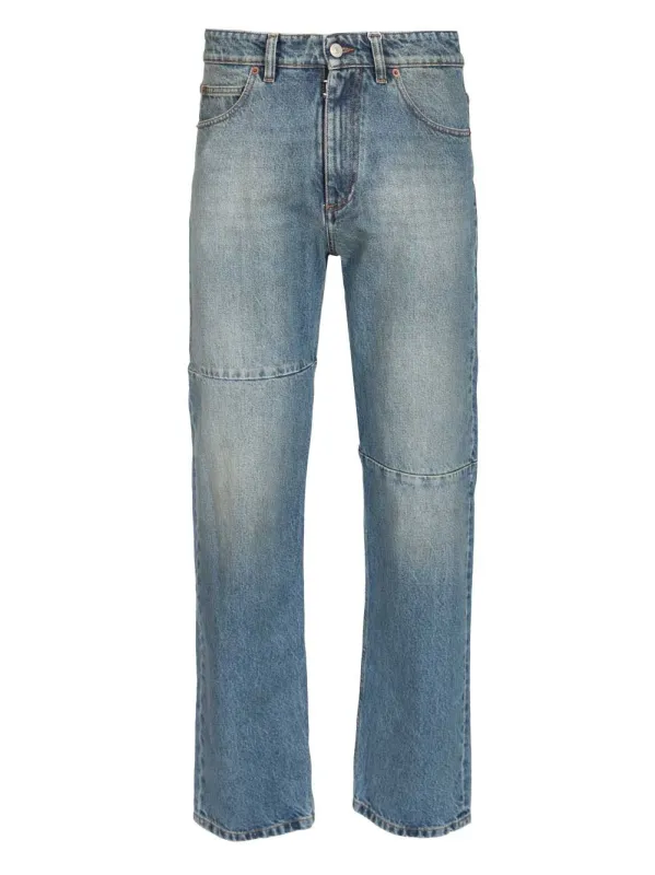 Straight Leg Jeans Blue sold by Wanan Luxury