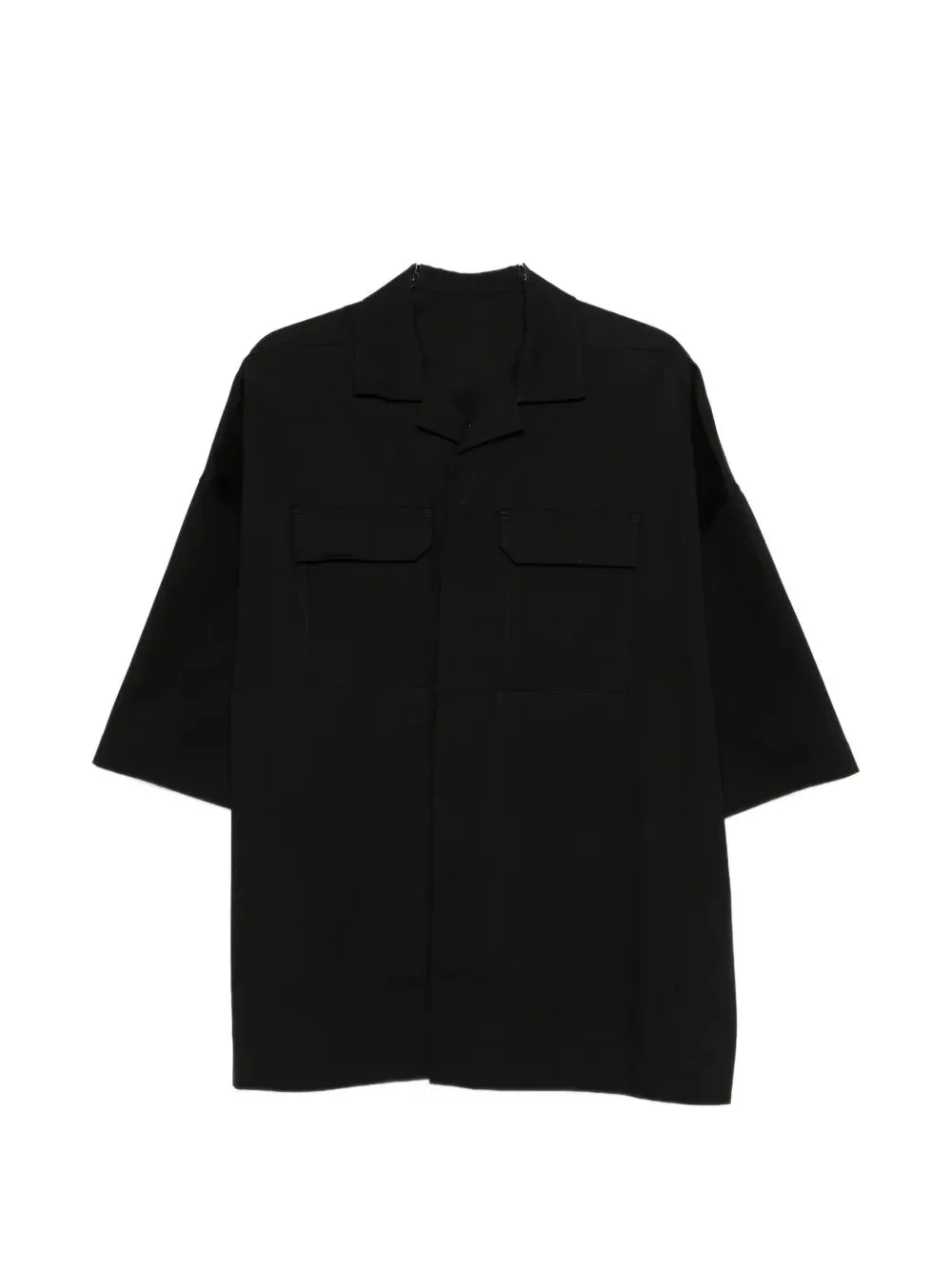Shirt With Flap Pocket And Camp Collar sold by Wanan Luxury
