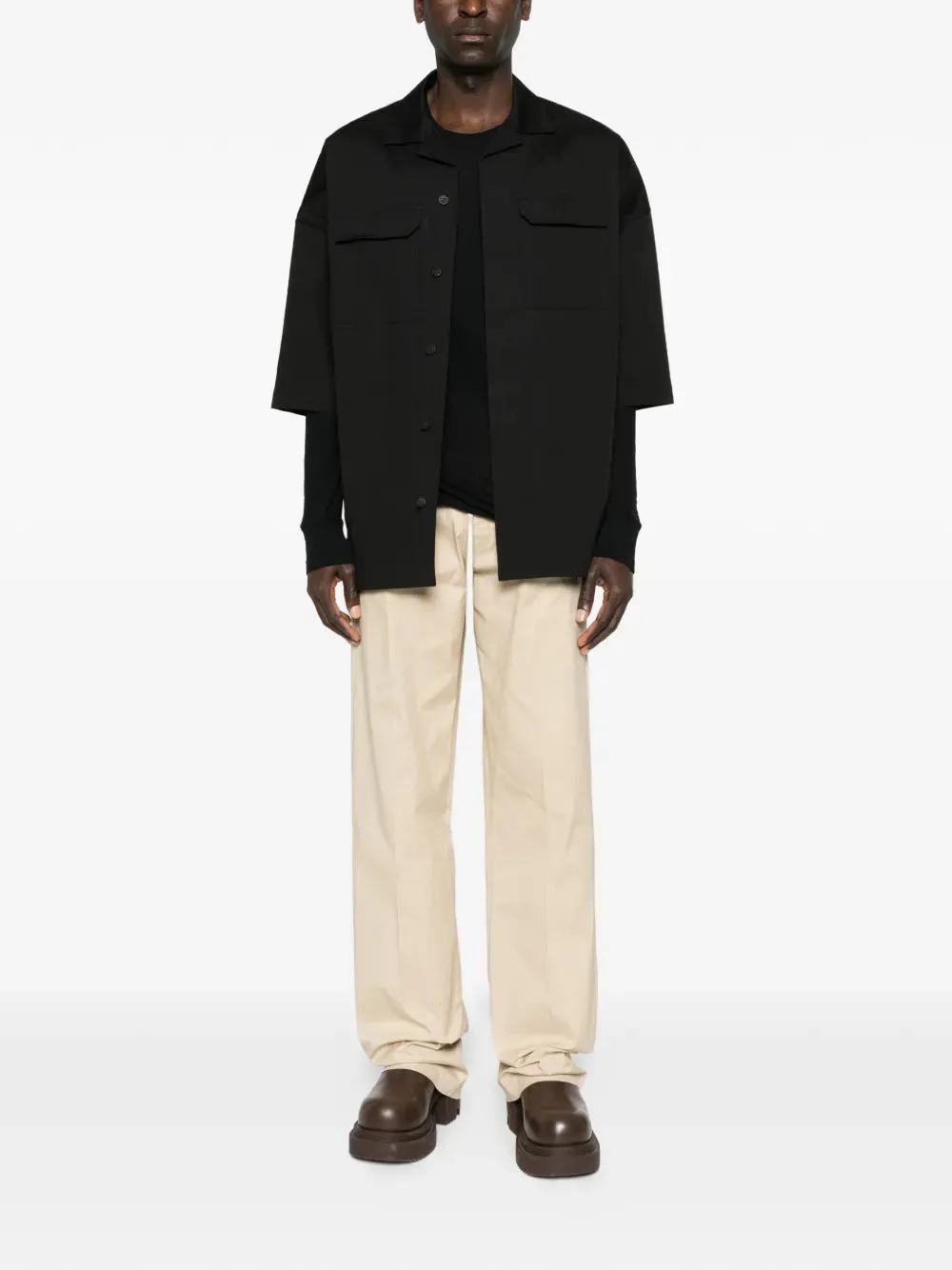Shirt With Flap Pocket And Camp Collar sold by Wanan Luxury product image thumbnail 2