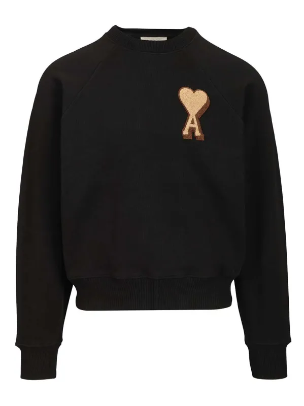 Heavy Cotton Sweatshirt Sweatshirts Black sold by Wanan Luxury