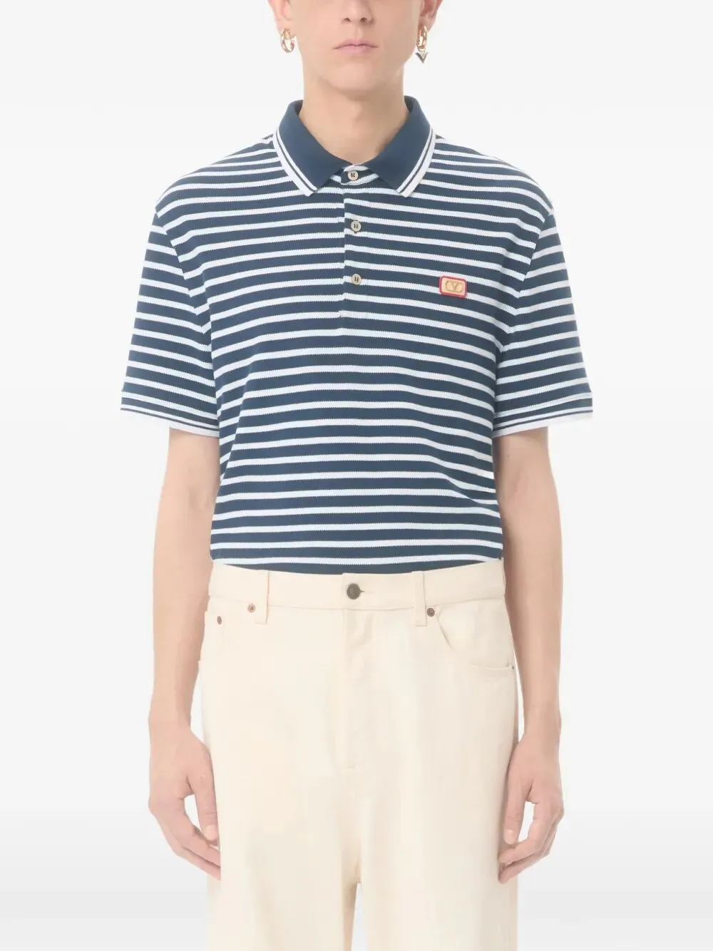 Valentino Cotton PiquÉ Polo With Vlogo Patch sold by Wanan Luxury product image thumbnail 3