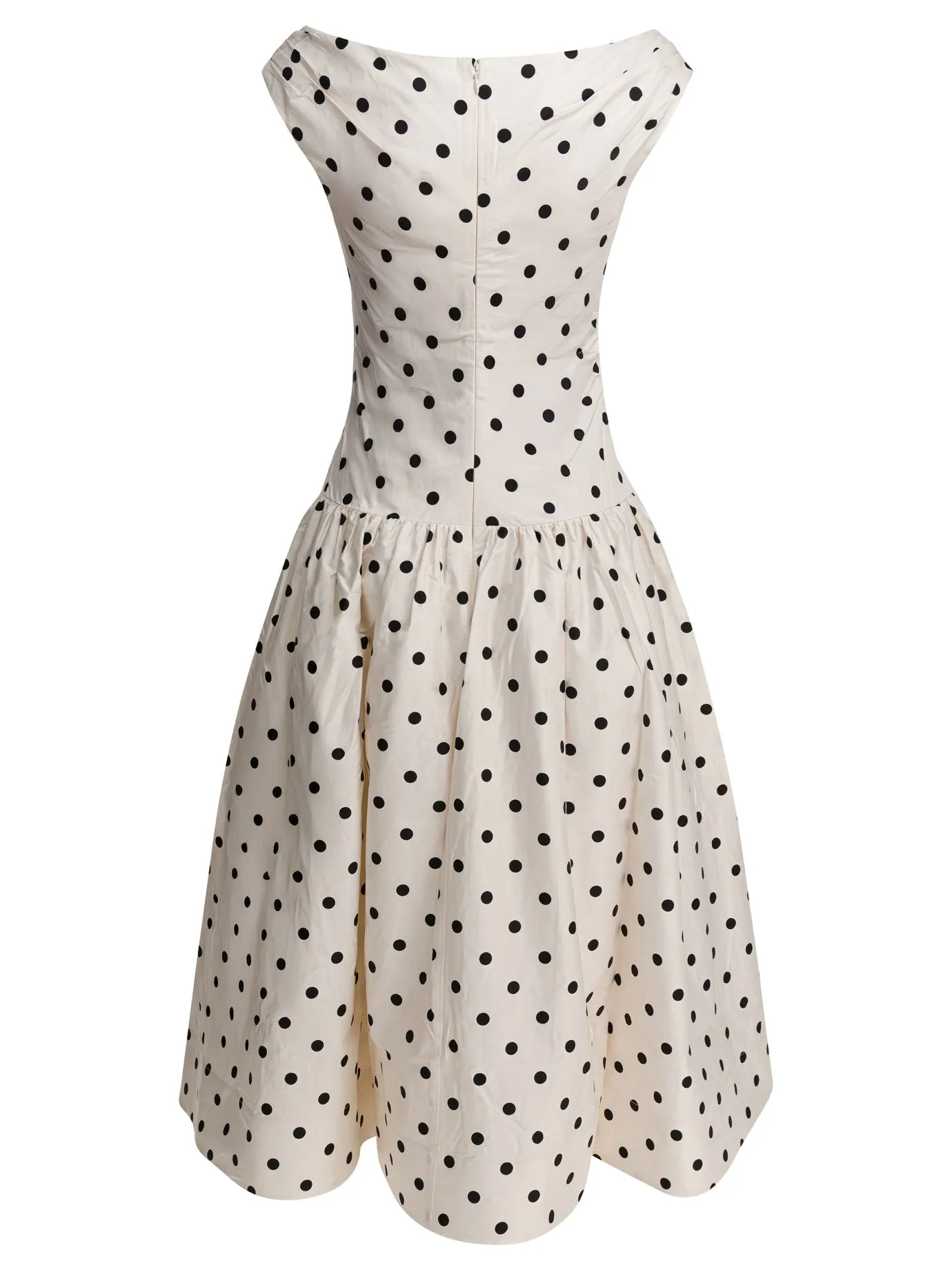 Polka Dot Flared Midi Dress Dresses White sold by Wanan Luxury product image thumbnail 2