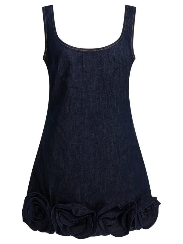 Sheath Dress With 3d Flowers Dresses Blue made by Self-Portrait