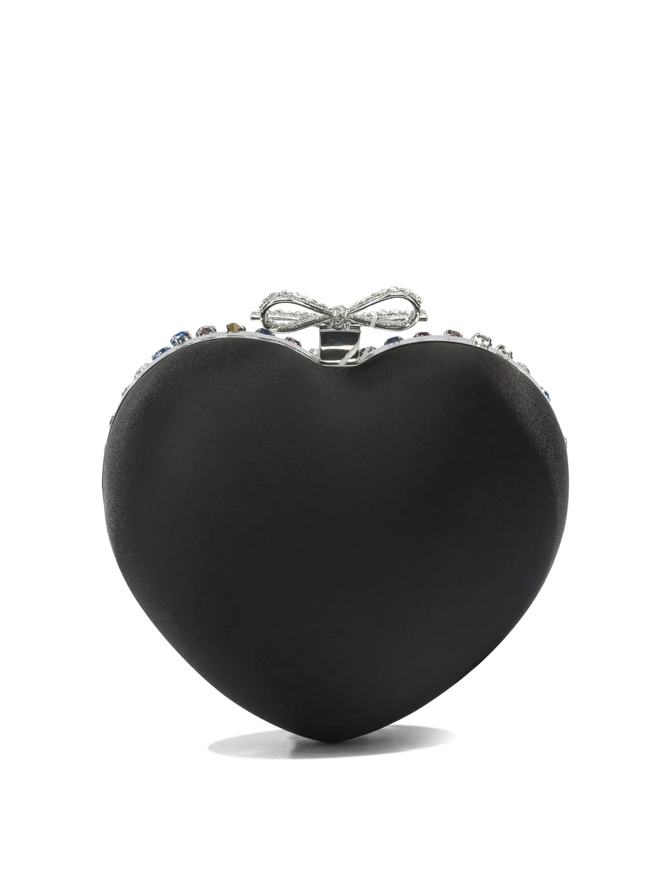 Heart Clutch With Crystals Clutches Black sold by Wanan Luxury product image thumbnail 3