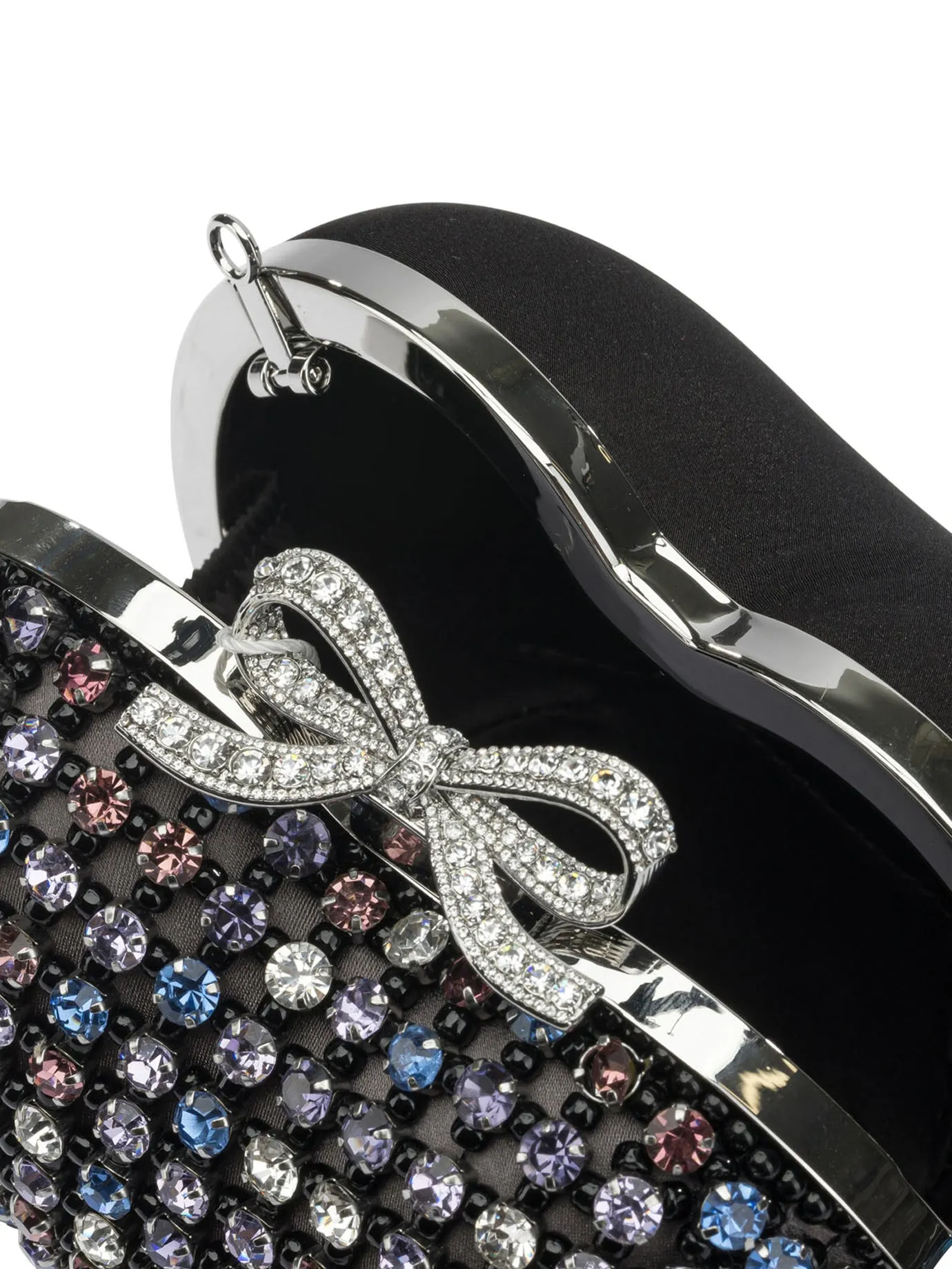 Heart Clutch With Crystals Clutches Black sold by Wanan Luxury product image thumbnail 5
