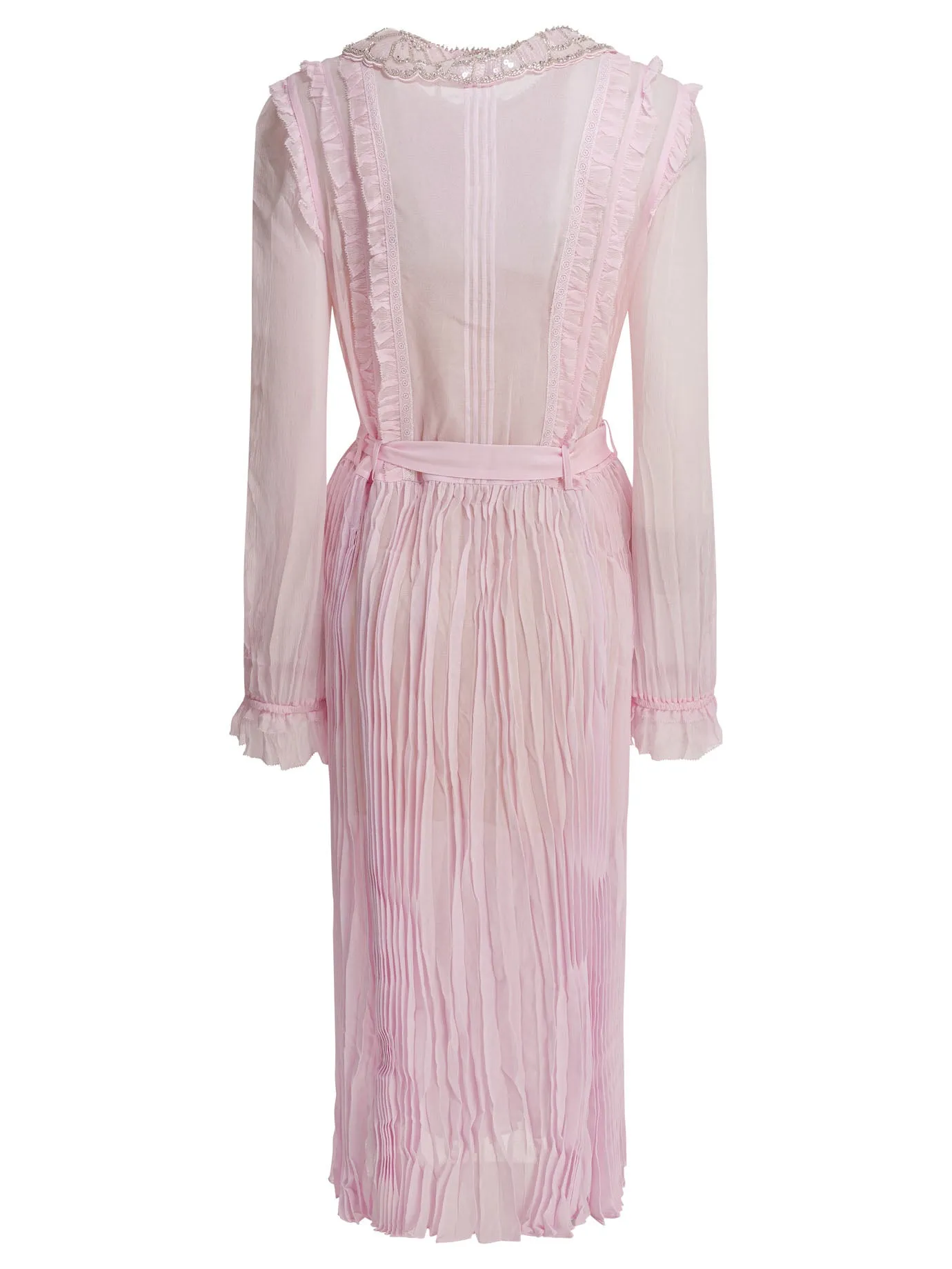Pleated Georgette Midi Dress Dresses Pink sold by Wanan Luxury product image thumbnail 2