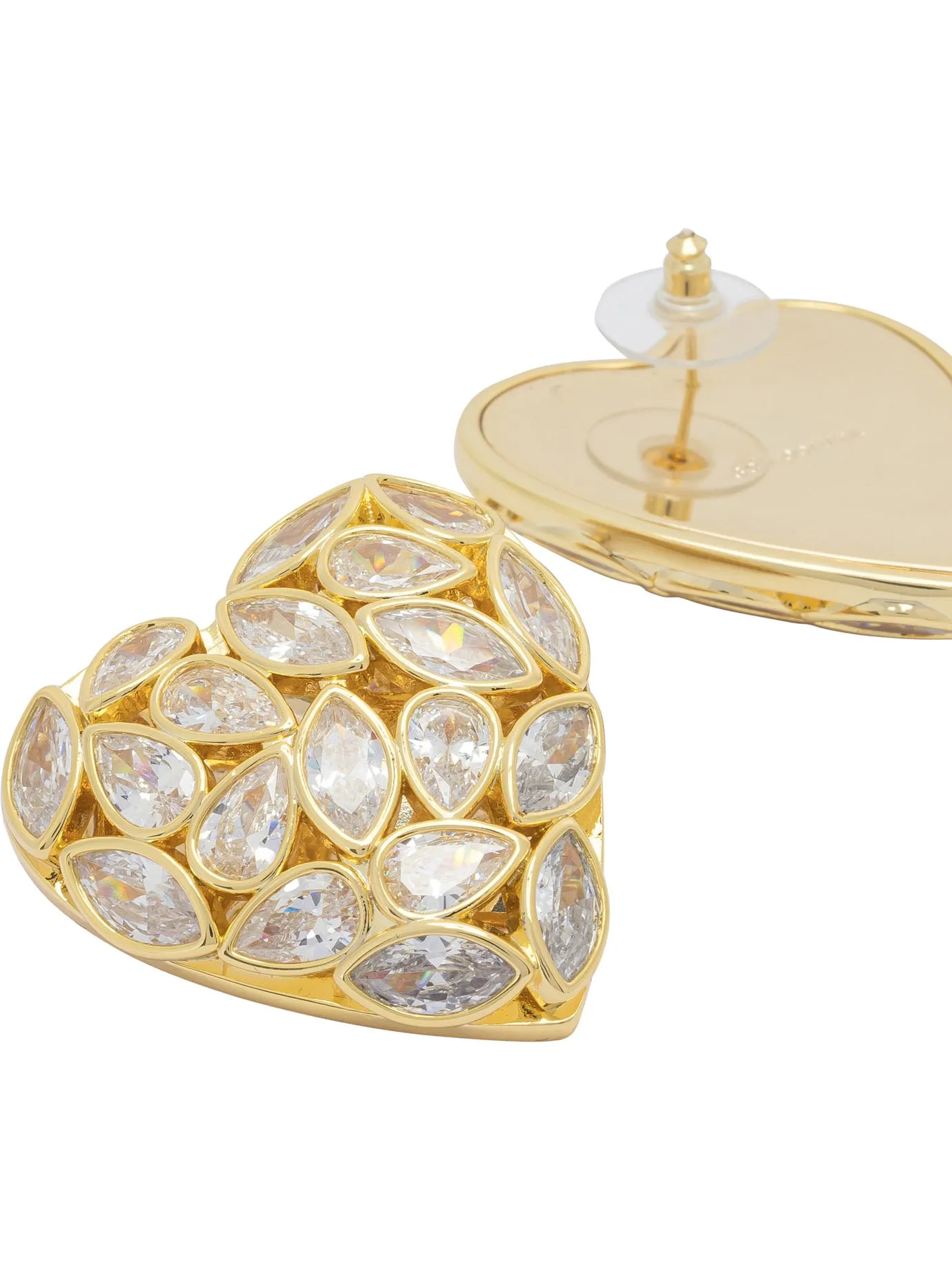 Decorated Heart Earrings Jewels Gold sold by Wanan Luxury product image thumbnail 2