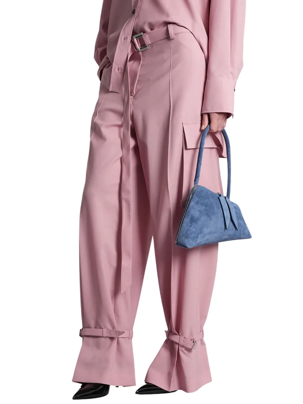 Pink Polyester Trousers sold by Wanan Luxury product image thumbnail 4
